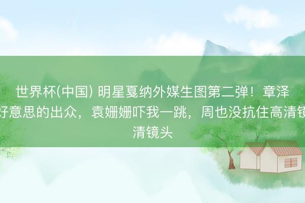 世界杯(中国) 明星戛纳外媒生图第二弹！章泽天好意思的出众，袁姗姗吓我一跳，周也没抗住高清镜头