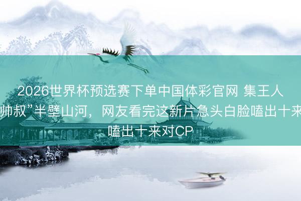 2026世界杯预选赛下单中国体彩官网 集王人“港圈帅叔”半壁山河,网友看完这新片急头白脸嗑出十来对CP