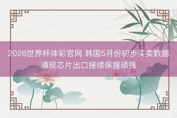2026世界杯体彩官网 韩国5月份初步买卖数据涌现芯片出口接续保握顽强