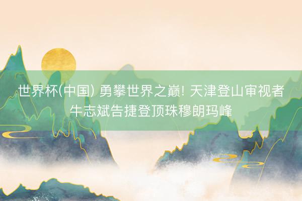 世界杯(中国) 勇攀世界之巅! 天津登山审视者牛志斌告捷登顶珠穆朗玛峰