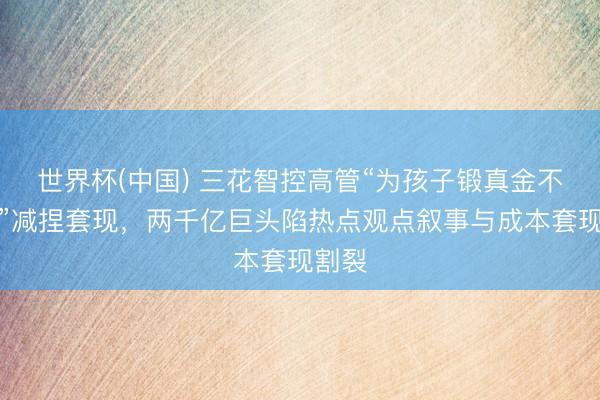 世界杯(中国) 三花智控高管“为孩子锻真金不怕火”减捏套现，两千亿巨头陷热点观点叙事与成本套现割裂