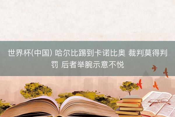 世界杯(中国) 哈尔比踢到卡诺比奥 裁判莫得判罚 后者举腕示意不悦